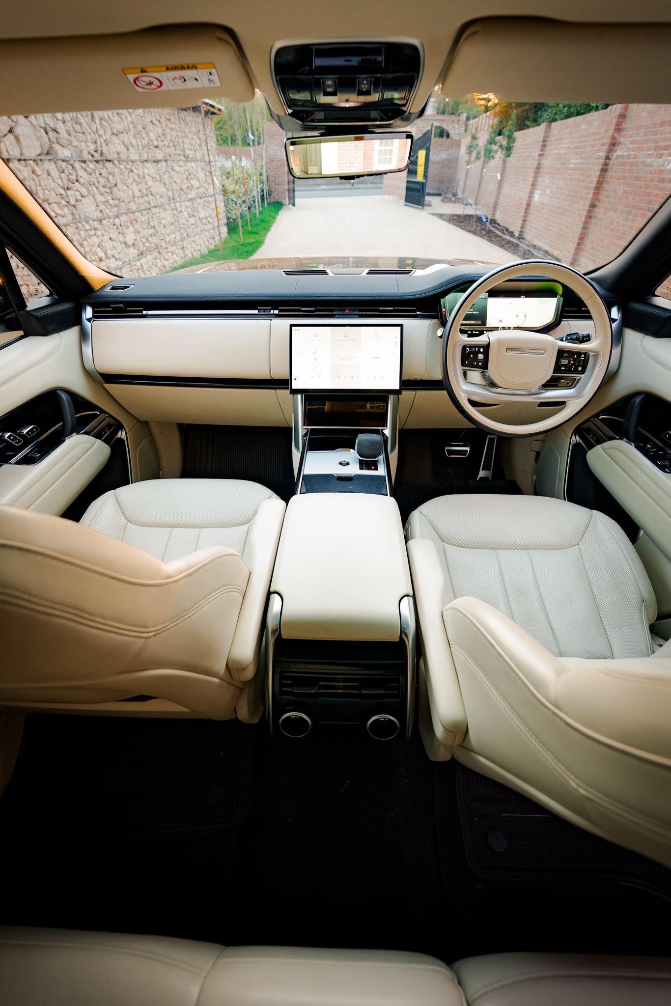 Cream leather seats